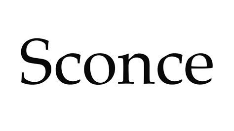 how to pronounce sconce.